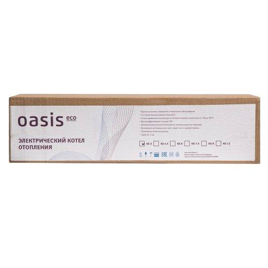 Электрический котел 4.5 кВт Oasis Eco KE-4.5 220/380 В одноконтурный настенный