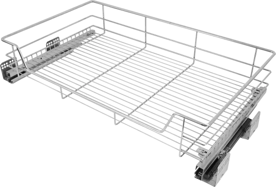 Корзина с выдвижным механизмом Jet 76x41x13 см цвет хром