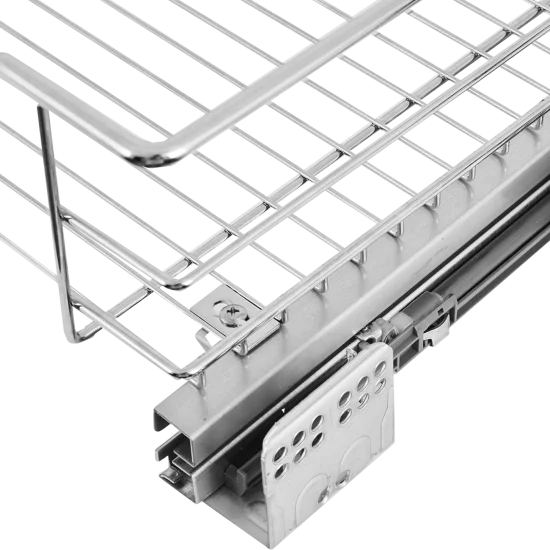 Корзина с выдвижным механизмом Jet 76x41x13 см цвет хром