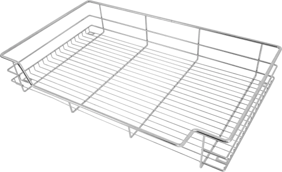 Корзина с выдвижным механизмом Jet 76x41x13 см цвет хром
