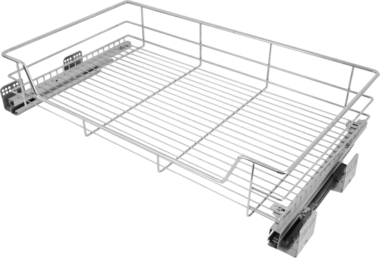 Корзина с выдвижным механизмом Jet 56x41x13 см цвет хром