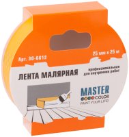 Лента малярная Master Color 25 мм х 25 м цвет желтый